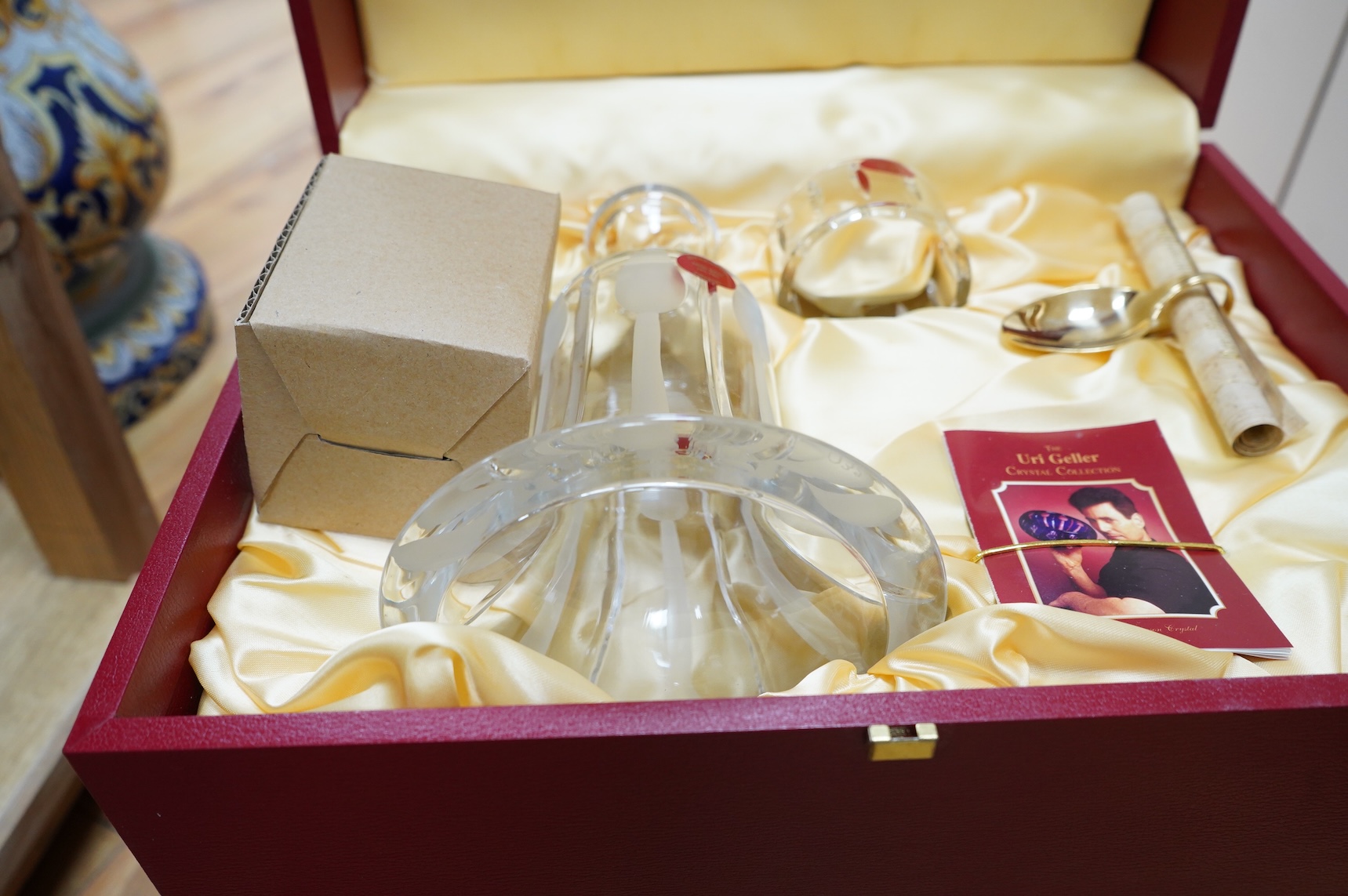 The Uri Geller Crystal Collection - three cased sets by Dickenson Crystal